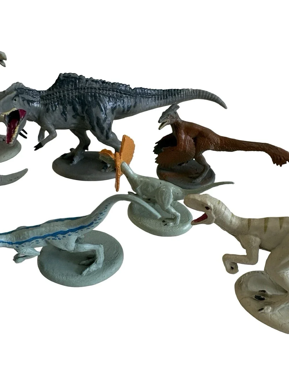 Vtg Dinosaurs Cake Top Figure Set Lot